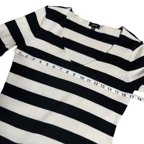 Guess Black and White Striped Mini Sweater Dress - Picture 8 of 11